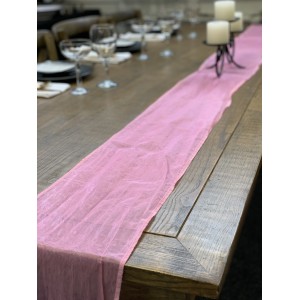Table Runner, Organza 3m Lolly Pink